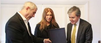Ferraresi fue recibido por el embajador de Colombia: 